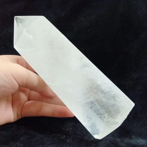 FEIXI 6.2in Natural Clear White Quartz Obelisk Reiki Healing White Crystal Point in Saudi Arabia