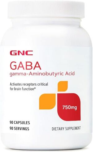 GNC GABA 750mg | Supports Brain Health | 90 Count in Saudi Arabia