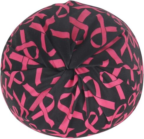 Jemis Sweet Heartwarming Breast Cancer Beanie Caps Baggy Skull Sleep Scarf (Polycotton, 2 Pack White Black) in Saudi Arabia