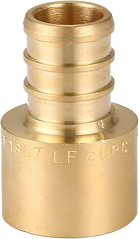 (Pack of 5) PEX 1/2" x 1/2" NPT Female Threaded Adapter,Brass Pex Crimp Adapters Fitting for PEX Pipes in Plumbing Jobs in Kuwait
