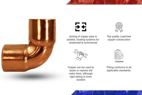 DDMO0100 90 Degree Short radius elbow fitting, 1, Copper in Saudi Arabia