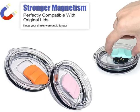 20oz Magnetic Tumbler Lid for YETI Rambler, Ozark Trail, and Old Style RTIC. Magnetic slider replacement, Magnetic Spill Proof Tumbler Cover included(5 Pack) in Saudi Arabia