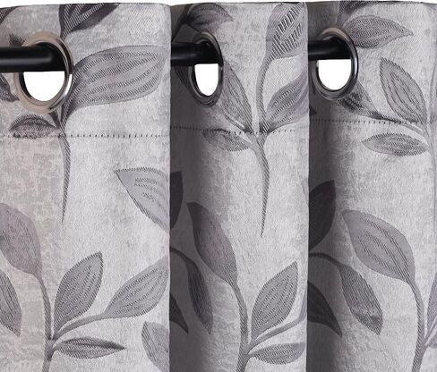 Superior Blackout Curtains, Room Darkening Window Accent for Bedroom, Sun Blocking, Thermal, Modern Bohemian Curtains, Leaves Collection, Set of 2 Panels, Rod Pocket - 26 in x 63 in, Bronze in Saudi Arabia