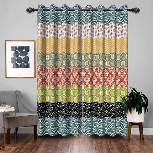 Baocicco Forest Themed Blackout Window Curtains Woodland Red Leaves Bush Pattern Print Curtain with Grommets Mystical Fantasy Art Darkening Drapes for Living Room Bedroom 2 Panels 42x63 Inch in Saudi Arabia