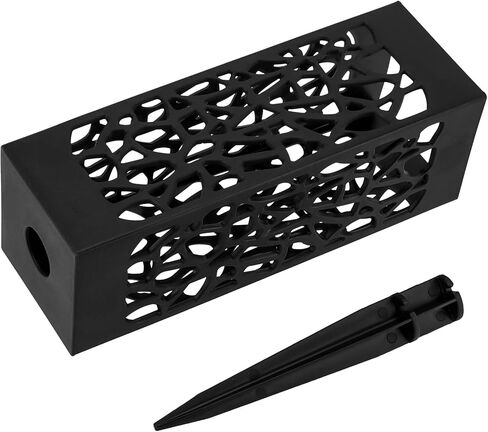 8 قطع من مزهرية تذكارية لتزيين القبر مقاس 30.48 سم، حاملات زهور بلاستيكية للمقبرة مع مسامير، مزهريات مقبرة سوداء للقبر، حاملات زهور المقبرة للقبر وشاهد القبر in Kuwait