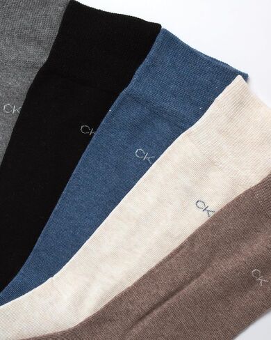 Calvin Klein Men's Dress Socks - 10 Pack Plain and Printed Crew Calf Compression Socks - Athletic Running Socks for Men, 7-12 in Saudi Arabia
