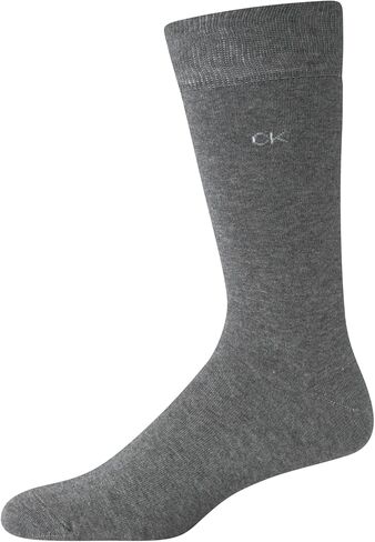 Calvin Klein Men's Dress Socks - 10 Pack Plain and Printed Crew Calf Compression Socks - Athletic Running Socks for Men, 7-12 in Saudi Arabia