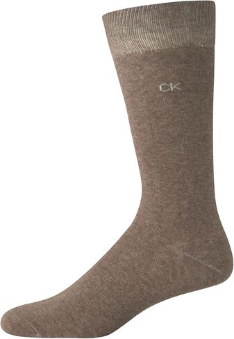 Calvin Klein Men's Dress Socks - 10 Pack Plain and Printed Crew Calf Compression Socks - Athletic Running Socks for Men, 7-12 in Saudi Arabia