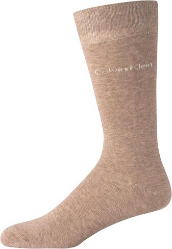Calvin Klein Men's Dress Socks - 10 Pack Plain and Printed Crew Calf Compression Socks - Athletic Running Socks for Men, 7-12 in Saudi Arabia