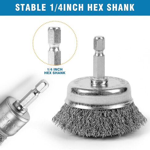 S SATC wire brush for drill,2pcs carbon steel cup brush,2pcs wheel brush,2pcs Pen brush with 1/4 inch hex shank for rust removal and surface sanding in Saudi Arabia