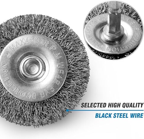 S SATC wire brush for drill,2pcs carbon steel cup brush,2pcs wheel brush,2pcs Pen brush with 1/4 inch hex shank for rust removal and surface sanding in Saudi Arabia