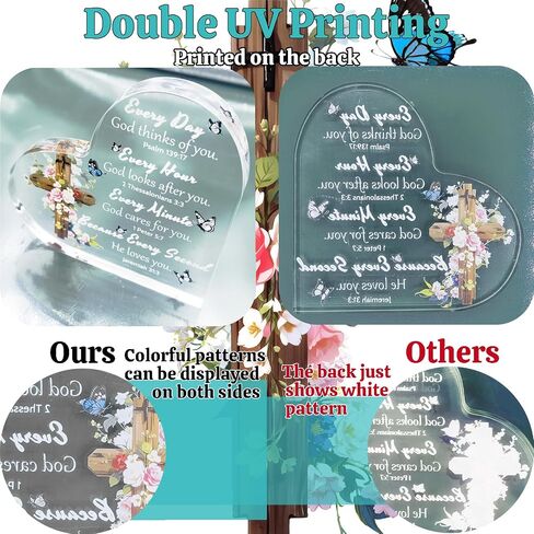 Christian Gifts for Women Faith, Acrylic Inspirational Religious Sign Plaque, Bible Verse Female Mom Sister Friend Birthday Spiritual Present, Office Coworker Keepsake (Christian-Butterfly) in Saudi Arabia