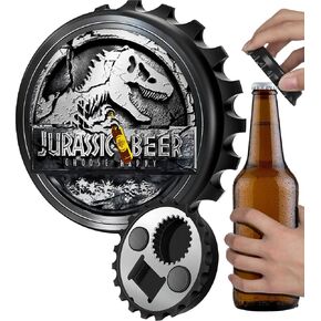Buleens Magnetic Bottle Opener for Fridge, Cute Funny Designer Beer Bottle Opener Magnet for Refrigerator with Make America Drunk Again Sticker for Men Women, for Beer Lovers, Black