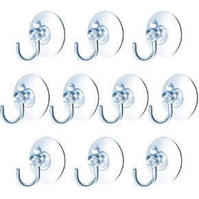 خطافات أكواب شفط من البلاستيك الشفاف لنافذة زجاجية ودش وجدار المطبخ مع 4 أنماط 60 مم 50 مم 40 مم 30 مم دعم المهرجانات والحفلات والمناسبات وديكورات الكرنفال (50 مم) in Kuwait