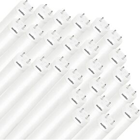 Sunlite 87925 LED T8 Plug & Play light Tube (Type A) 4 foot, 14 Watt (32W Equivalent) 2200 Lumens, Medium G13 Bi-Pin Base, Dual End Connection, Electronic Ballast Compatible, 3000K Warm White, 25 Pack