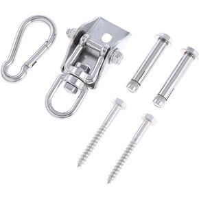Heavy Duty 360° Swivel Swing Hanger, 304 Stainless Steel Swing Fixed Buckles Hook Hanger for Yoga Hammock Chair Sandbag Swing Sets