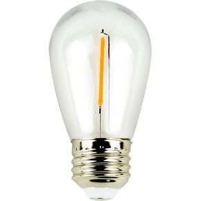 Newhouse Lighting S14LED15P Outdoor Weatherproof 1W (11W Equivalent) Shatter-Resistant S14 LED Replacement String Light Bulbs, Warm White 2700K, Standard E26 Base, 15-Pack
