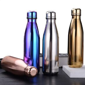 JPOJPO 17oz Insulated Water Bottle Plating Process, Double Vacuum Wall Stainless Steel Bottle for Outdoor Sports Camping Hiking Cycling Picnic Office Home