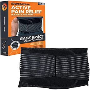 Incrediwear Back Brace - Back Support Brace for Back Pain Relief from Muscle Pain, Sciatica or a Herniated Disc, Everyday Lower Back Lumbar Support (Large)