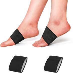 RooRuns Foot Compression Sleeves, Plantar Fasciitis Support Orthotics Foot Wrap for Flat Feet, Heel Spurs, Fallen Arches, Compression Arch Support Brace for Men and Women (1 Pair)