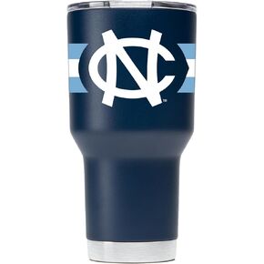 Gametime Sidekicks North Carolina 30oz Navy Tumbler - Officially Licensed, 18/8 Stainless Steel, Double-walled, Vacuum-insulated, UV LED Printed Logos, Sweatless, Stays Hot/Cold - 360 Wrap