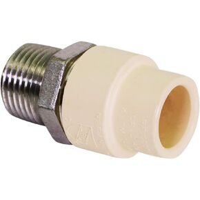 TTDQN300 Male x CPVC Adapter Transition Pipe Fitting; Durable Over Molded One-Piece Design; 1 in Stainless Steel