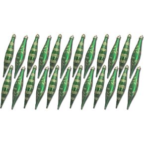 24 قطعة من الزخارف النهائية الخضراء مع تصميم ندفة الثلج وخط لامع in Kuwait