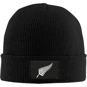 New Zealand Maori Fern Unisex Beanie Hat Knitted Warm Cap Wool Knitted Hat