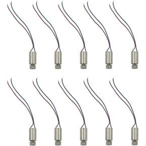 DC1.5-3.7V 6mm x 10mm Vibration Motor Miniature Micro Vibration Coreless Motor 11000RPM Small Electric Motors with 2 Wires - (10Pcs)