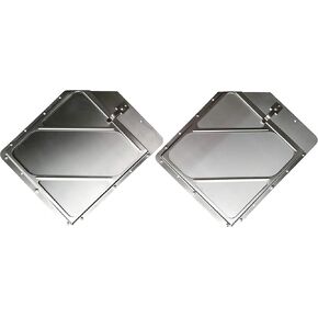 Labelmaster 80SMPCC97 Slidemaster Replacement Truck and Trailer Aluminum Hazmat Placard Holder 2 Clipped Corners - 2 Pack