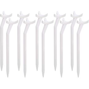 Golf Tees Set,10 Pcs 90mm Curved Golf Tees Lightweight Plastic Golfing Tees for Training Practicing