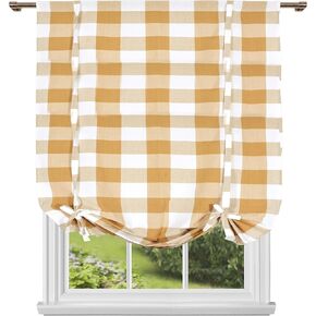 Blackout 365 Aaron Checkered Set Buffalo Plaid Blackout Bedroom-Insulated and Energy Efficient Window Curtains for Living Room, 37 in x 84 in (W x L), Black (Rod Pocket)