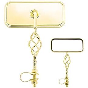 Lowrider Rectangle Cage Mirror All Gold. Bike Mirror, Bicycle Mirror, Bike Parts, Bicycle Parts
