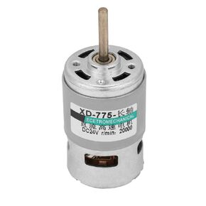 775 DC Motor, DC 24V/20000RPM 80W High Speed Low Noise High Torque Motor Extension Shaft Motor(24V20000RPM)