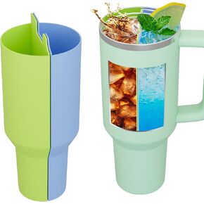 2-in-1 Drink Separator Silicone Liner Compatible with Stanley Cup 40 oz, Stanley Accessory, Reusable Liner for Cold Drink Separator for Coffee, Juice, Cocktails, Whiskey