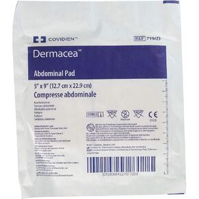 Wp000-7196D 7196D Pad Dermacea البطن Lf معقمة 5X9 "غير منسوجة 36 لكل عبوة # 7196D من شركة Kendall