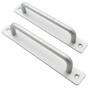 szhdxsy Pack of 2 Aluminium Alloy Sliding Barn Door Handle, Sliding Door Pull Handle,high Performance Handle, Cabinet Door Handles, Drawer knobs, Kitchen Handles,Cabinet Door knobs ，Silver