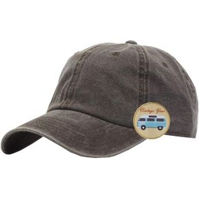 Plain Vintage Washed Cotton Adjustable Dad Hat Baseball Cap
