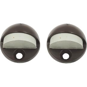 HARDWOOD HSC204-US10B Solid Brass Door Stopper, Dome Floor Stop Low Profile, Door Bumper, 1.75" Dia x 0.14" h Cover with Rubber Bumper, Antique Copper Finish, 2 Pack