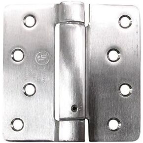 Hinge Outlet Spring Self-Closing Hinges, 4 Inch with 1/4 Inch Stainless Steel Highly Rust Resistant, 2 Pack, Adjustable Door Closing