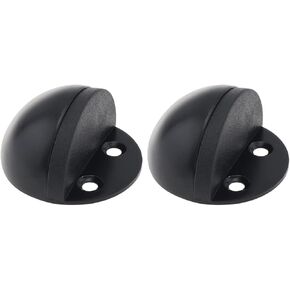 Door Stopper, 2 Pcs Stainless Steel Door Stopper with Rubber Bumper Adhesive Contemporary Half Dome Heavy Duty Stoppers Sound Floor Mounted Floor Door Stops No Drilling for Home Commercial