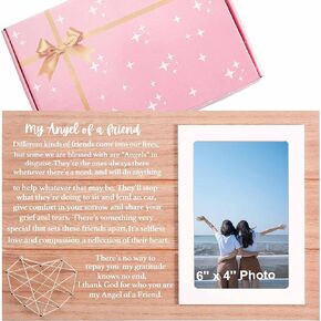Best Friend Poem Frame -Angel Friendship Poem Sign -Best Friend Birthday Christmas Thanksgiving Frame Gift for Best Friends- Picture Frame Photo Frame Present