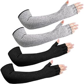2 Pairs Anti-Cut Protective Sleeves Arm Sleeves Safety Cut Resistant Gloves