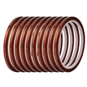 uxcell® 10Pcs Heat Resistant Insulation Polyimide Film Adhesive Tape 33 Meters Length x 4mm Width