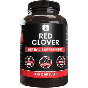 PURE ORIGINAL INGREDIENTS Red Clover (365 Capsules) No Magnesium Or Rice Fillers, Always Pure, Lab Verified