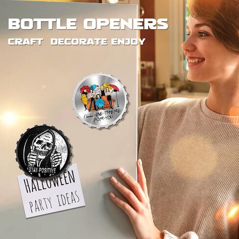 Buleens Magnetic Bottle Opener for Fridge, Cute Funny Designer Beer Bottle Opener Magnet for Refrigerator with Make America Drunk Again Sticker for Men Women, for Beer Lovers, Black in Saudi Arabia
