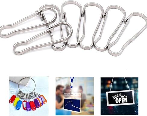 20 PCS Small Lanyard Clips Hooks - 304 Stainless Steel 1.14" Holiday Decoration Hanging Hook for Home Work Shop School in Kuwait