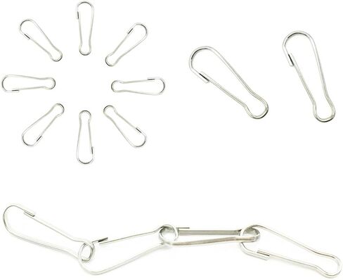 20 PCS Small Lanyard Clips Hooks - 304 Stainless Steel 1.14" Holiday Decoration Hanging Hook for Home Work Shop School in Kuwait
