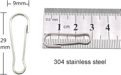 20 PCS Small Lanyard Clips Hooks - 304 Stainless Steel 1.14" Holiday Decoration Hanging Hook for Home Work Shop School in Kuwait