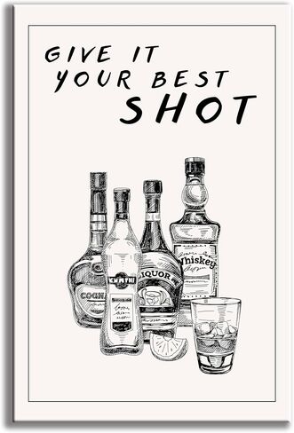 VejiA Retro and modern cocktail art wall painting - colorful bar decoration poster, perfect for kitchen, home office and college dormitory (Unframed, 8x12and12x16) in Saudi Arabia